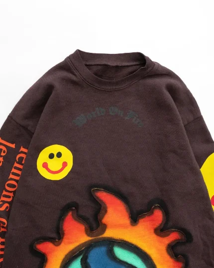 Lemons On Fire Long Sleeve Brown (1)