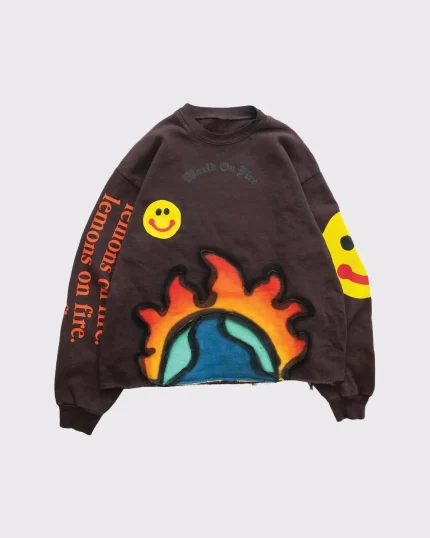 Lemons On Fire Long Sleeve Brown (3)