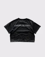 Lemons On Fire T Shirt Black (5)