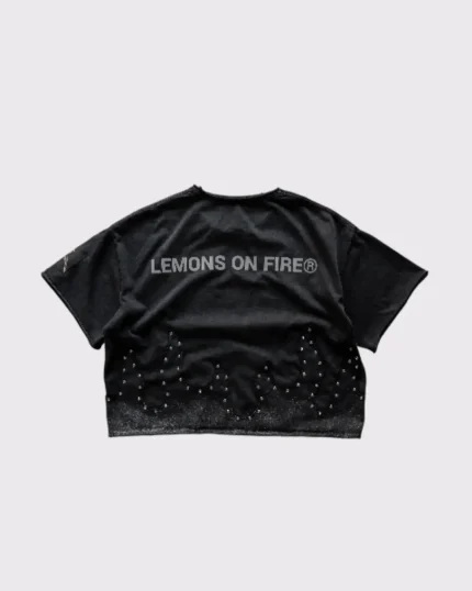 Lemons On Fire T Shirt Black (5)