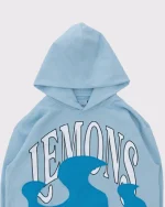 Lemons on Fire Cropped Hoodie Blue (1)