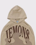 Lemons on Fire Cropped Hoodie Khaki (1)