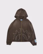 Lemons on Fire Hoodie Brown (1)