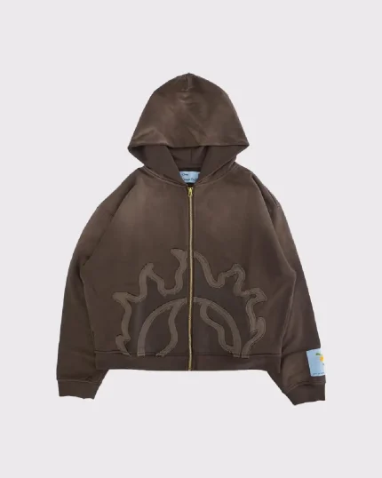 Lemons on Fire Hoodie Brown (1)
