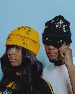 Lemons on Fire Stone Beanie Black (2)