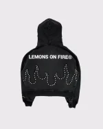 Lemons on Fire Zip Hoodie Black (2)