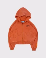 Lemons on Fire Zip Hoodie Orange (1)